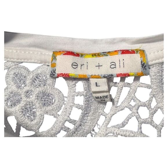 Eri + Ali size large ladies flowy white shirt - Picture 3 of 3